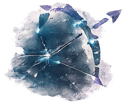 Sagittarius constellation painting